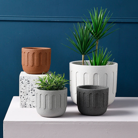 FP042 Sylvia Cement Flower Pot without Saucer